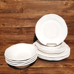 12PC Boho Living Hobnail Medallion Melamine Dinner Plate, Salad & Bowl Set. Fixed Price $49.99.