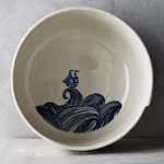 Linda Fahey Artisan Pacifica Stormy Seas Bowl Nautical Ship 5.5" Anthropologie. Fixed Price $49.99.