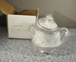 Chantilly By Carico Sugar Bowl Bone White Floral Ivory Platinum Trim Nib. Fixed Price $26.99.