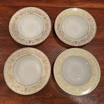 Royal Worcester China Hyde Park Set Of 4 Rimmed Soup Bowls 8 Inches Stunning. Fixed Price $119.98.