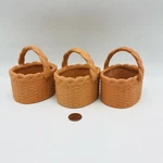 3 Terra Cotta Miniature Baskets Table Setting Decor Zanolla. Fixed Price $16.50.