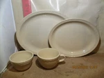 Syracuse Restaurant Ware Platter Set-one 9 5/8 , 11 Long With Cup & Bowl. Fixed Price $5.99.