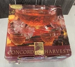 Vintage Gibson Glass Concord Harvest Punch Bowl & Cups Service For 12. Fixed Price $38.95.