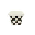 Mackenzie-childs Courtly Check Enamel Deep Squarage Bowl Small. Fixed Price $55.00.
