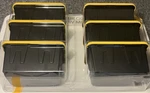Members Mark Mini Tote Bins Teeny Tiny Storage Container Yellow Lid Lot 6. Fixed Price $28.97.
