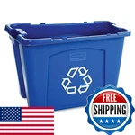 Box Partners Rubbermaid Commercial RCP571473BE 14-GALLON Recycling Blue. Fixed Price $43.21.
