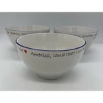 Retroneu Patriotic Land That Love 4518 Set Of 3 Cereal Bowls By Carina Claire. Fixed Price $20.00.