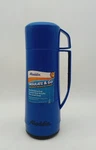 Aladdin Blue Insulate & Go 16 Thermos 10" Tall *oz Drinking Cup Mug Hot/cold. Fixed Price $11.88.