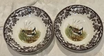 Set Of Spode Woodland Lapwing Pintail S3422 Soup Bowls 8" Brown. Fixed Price $41.50.