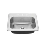 American Standard Colony Drop-in Stainless Steel 25 In. 3-HOLE Sink Kit New. Fixed Price $129.99.