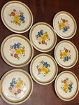 Set Of Mikasa Manor Floribunda F5813 Stoneware 7-3/4" Salad Plate. Fixed Price $39.99.