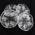 Mikasa Home Beautiful Passion Flower 6.5 Crystal Plate Set Of 4 Original Box. Fixed Price $12.00.