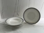 Set Of 4 Kate Spade Lenox White/black Concord Pasta Soup Rim Plates Bowls 9 1/2. Fixed Price $47.70.