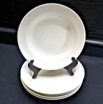 Set Of - Vintage Anchor Pottery Trenton Nj 9.5" White Coupe Soup Bowls (514). Fixed Price $44.99.