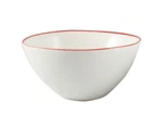Canvas Home Abbesses Red Rim Porcelain Small Bowl, White, Lot Of 4. Fixed Price $35.99.