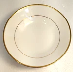 4 Noritake Heritage Coupe Porcelain Soup Bowls 7.5" White Gold Trim #2982. Fixed Price $30.00.