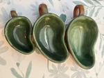 3 Williams-sonoma Redware Glazed Chili Pepper Shaped Salsa/dip Bowls. Fixed Price $30.45.