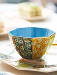 Anthropologie Bibi Hand Painted Stoneware Nut Bowl & Dessert Plate Set - Green. Fixed Price $50.00.
