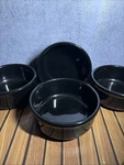 Set Of 4 Waechtersbach Solid Black 5.25" Soup Cereal Bowls - Excellent Condition. Fixed Price $44.10.