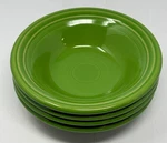 Set Of 4 Shamrock Green 6.5 Fiesta Ware Homer Laughlin Bowls Stacking Cereal. Fixed Price $45.99.