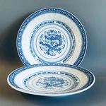 2 Vtg Porcelain Jingdezhen Small Bread Plate Rice Eye Grain Blue White 6" Dragon. Fixed Price $15.48.