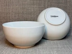 Set 2 Crate & Barrel White Porcelain Soup Cereal Bowl Made Hungary 5 1/4". Fixed Price $29.75.