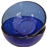 2 Libbey Moderno Cobalt Bowl 6" Mediterranean Blue Glass Soup Cereal. Fixed Price $24.95.