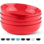 Versatile Ceramic Pasta Bowls Large Capacity Microwave Safe Stackable Set Of 4. Fixed Price $52.72.