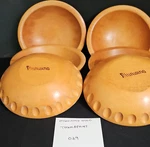 Munsing 6-PIECE Wood Bowl Set Round Brown Solid Smooth Finish. Fixed Price $25.00.