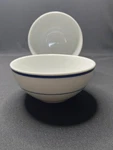 Oneida Maitre Porcelain - 2 Soup / Cereal Bowls 6" Blue Band Deep. Fixed Price $18.00.