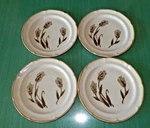 Set Of 4 Vintage Family Table Salad Plates 7.5" Early Wheat SM-7527 Nos. Fixed Price $39.99.