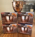 Mikasa Solid Copper Jefferson 9 Oz. Hammered Metal - 4 Cups New In Box. Fixed Price $36.00.