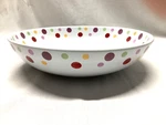 Pampered Chef Simple Additions 11" Large Round Serving Pasta Bowl Polka Dots. Fixed Price $12.95.