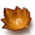 Better Home And Gardens Ceramic Maple Leaf Small Bowl 6.36" Golden Honey Brown. Fixed Price $15.99.