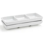 Foh DSD017WHP23 White 3-COMPARTMENT Dish 12 / Cs-wasserstrom 24098. Fixed Price $38.99.