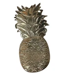 Vintage Silver Aluminum Pineapple Platter Serving Tray 17.5" Made India. Fixed Price $41.97.