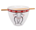 Bop Food Man Chew Japanese Dinnerware Set 16-OUNCE Ramen Bowl, Chopsticks. Fixed Price $11.99.