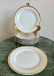 8 Salad Plates 7-1/2 Sango Elegance Gold Band With Scrolls & Dots. Fixed Price $54.99.