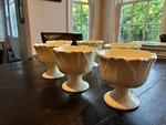 Set Of 6 Williams Sonoma Footed Ice Cream Bowls From Portugal. Fixed Price $50.00.
