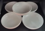 Lot Of 5 Crestware CM37 Nappie Bowls 46 Oz. Ceramic Bone White Large Mixing. Fixed Price $31.49.