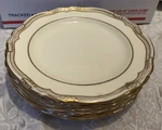 Vtg Tiffany & Spode Copeland Set Of Cream Y816 Gold Trim 7.75" Salad Plates. Fixed Price $116.99.