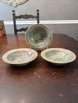 3-ARTISAN Handmade Studio Glazed Pottery Cereal Salad Soup Bowl 6.5 Rustic. Fixed Price $33.00.