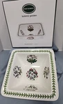Vtg New Portmeirion Botanic Garden Square Salad Bowl 10.5 Inch Serving. Fixed Price $46.50.