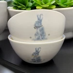 Set Of 2 Spode Meadow Lane Fine Porcelain 6 Inch Cereal Bowls Bunny Rabbit Gold. Fixed Price $19.99.