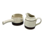 Vintage Royal Doulton Retired Bistro Pattern Ceramic Creamer Pitcher, Gravy Boat. Fixed Price $8.40.