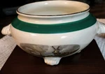 Vintage Homer Laughlin Nautilus Sugar Bowl Windmill Feet Handles K52N8. Fixed Price $13.29.