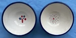 Set Of Two Williams-sonoma 4TH July Holiday Fireworks Coupe Cereal Bowls. Fixed Price $29.95.