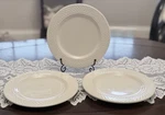 Vintage Homer Laughlin Gothic Blanc Embossed, Salad Plates, 8 Set Of 3 White. Fixed Price $19.99.
