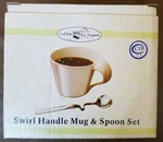 Nib Cobble Creek Swirl Handle Mug & Spoon Set Coffee Cup. Fixed Price $9.99.