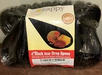Zappy - 100 Black 4 Inches Plastic Tear Drop Appetizer Tasting Spoons A.... Fixed Price $15.99.
